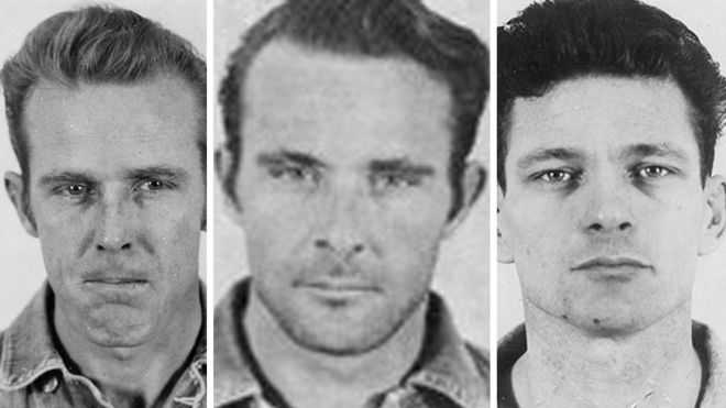 John Anglin, Clarence Anglin y Frank Morris fotografiados antes de la fuga. (Foto: FBI)