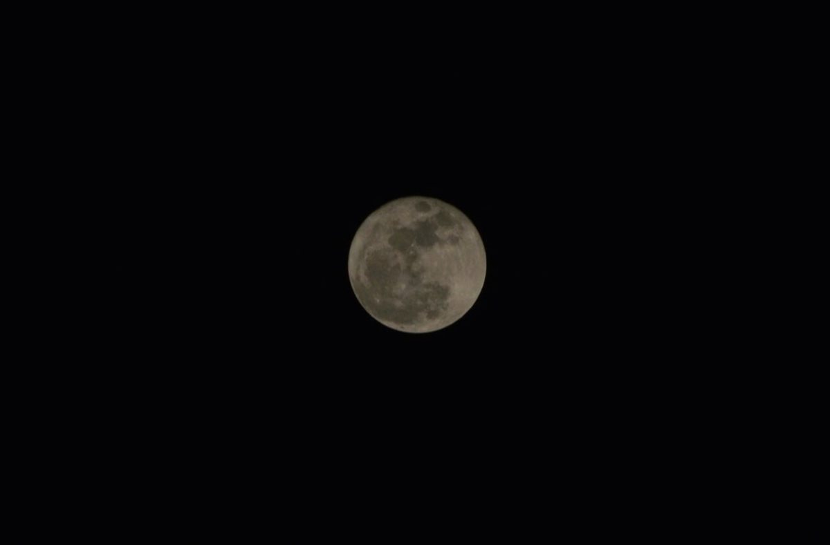 Vista de la Superluna en Izabal. (Foto Prensa Libre: Dony Stewart)