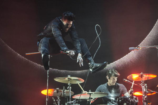 La banda estadounidense AFI  participa en el festival de música Vive Latino que inició en Ciudad de México. (Foto Prensa Libre: EFE).