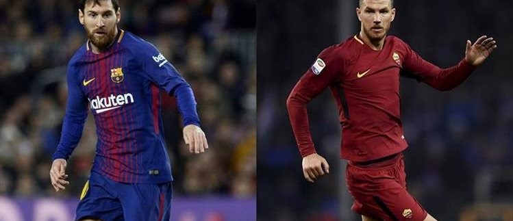 Lionel Messi y Edin Dzeko tendrán la responsabilidad de llevar el balón a la portería contraria. (Foto Prensa Libre: AFP)
