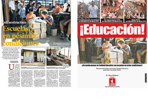 El partido Líder publicó un campo pagado promoviendo la figura de Manuel Baldizón con una foto de Prensa Libre, sin autorización.