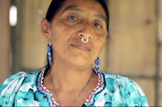Lorencita, una indígena kuna del Tapón del Darién.