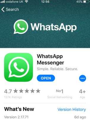 Así luce la aplicación real. Los timadores lograron copiar cada detalle.