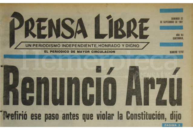 Titular de Prensa Libre del 22/09/1981. (Foto: Hemeroteca PL)