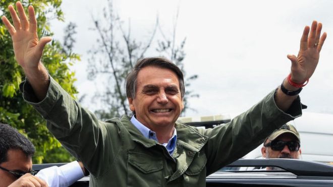 Bolsonaro asumirá el cargo el 1 de enero de 2019. GETTY