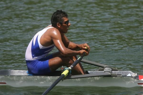 Herman García tuvo una gran desempeño y hoy se adjudicó dos medallas en las finales de remo de los Juegos Centroamericanos y del Caribe, Mayagüez 2010. (Foto Prensa Libre: Fernando López/Enviado especial)<br _mce_bogus="1"/>