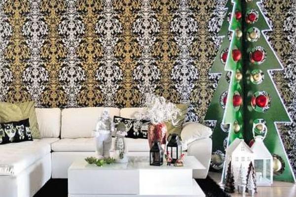 La mesa del centro suele ser la protagonista de la decoración, además del árbol navideño. (Foto Prensa Libre: Kalea)