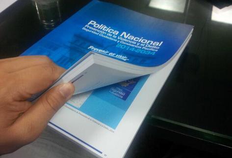 Política Nacional de Prevención de la  Violencia y el Delito. (Foto Prensa Libre: Mingob)