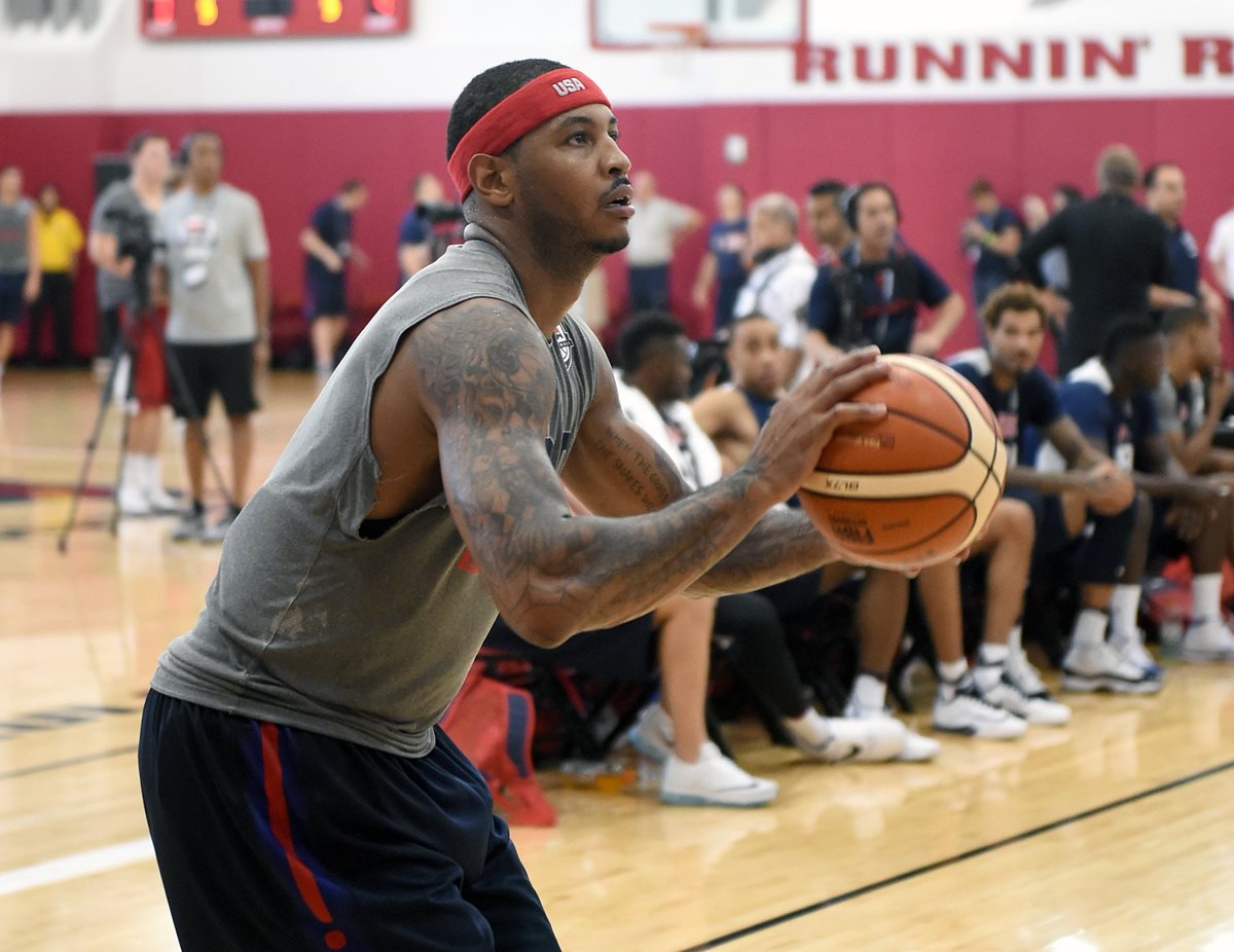 Carmelo Anthony hizo un llamado para evitar los problemas raciales. (Foto Prensa Libre:AFP)