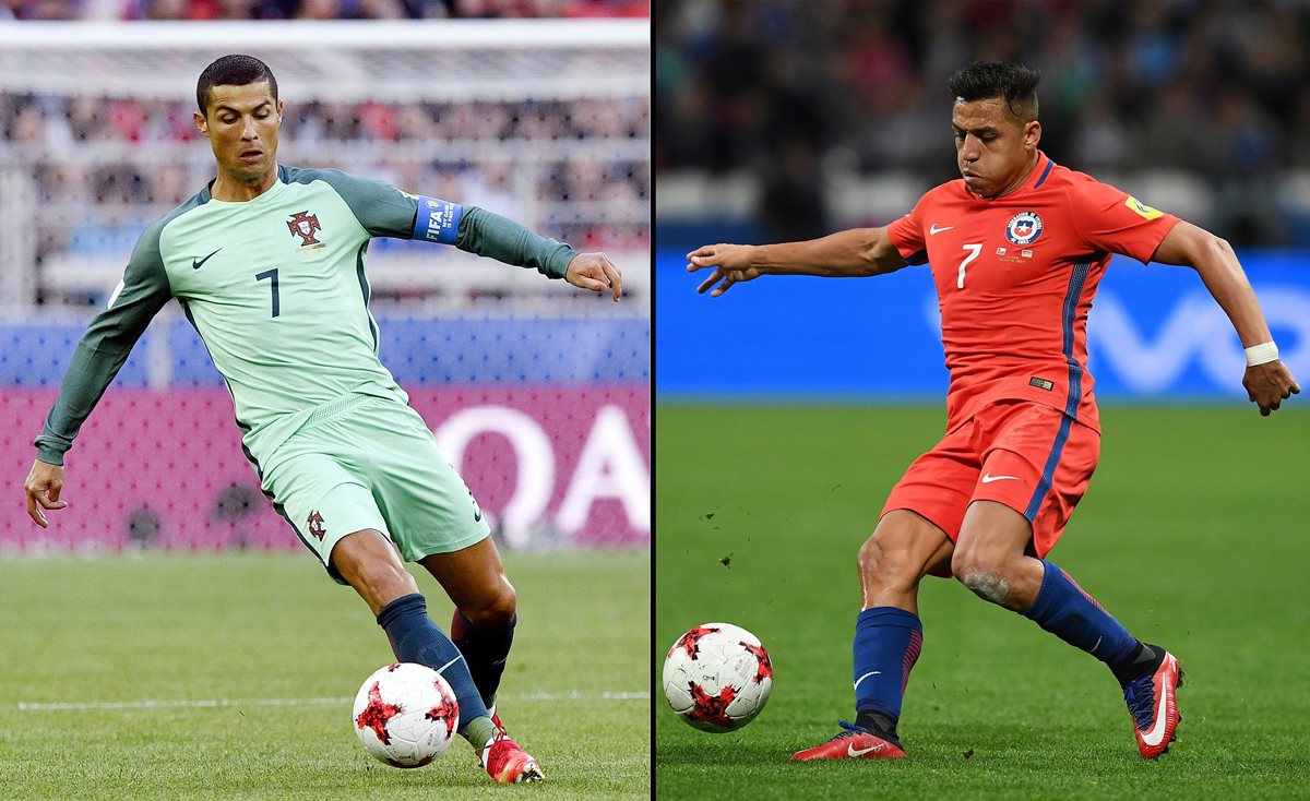 El duelo entre Portugal y Chile genera mucha expectativa y sin duda los protagonistas serán Cristiano y Alexis. (Foto Prensa Libre: AFP)