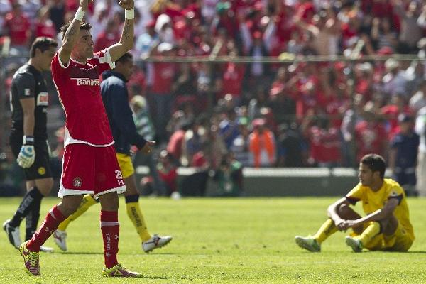 El Toluca eliminó al América ayer, en el fútbol mexicano. (Foto Prensa Libre: AP)
