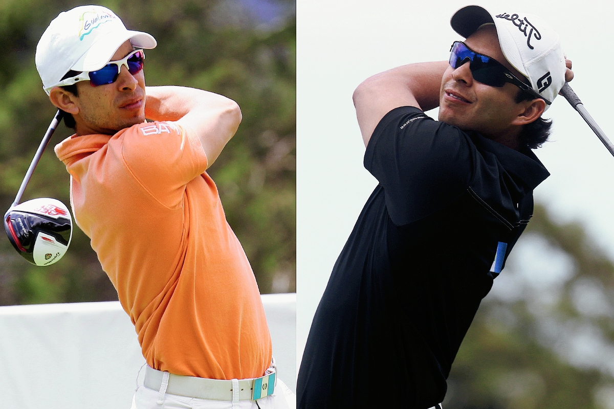 Pablo Acuña y José Toledo, embajadores del golf nacional en el PGA Tour Latinoamérica. (Fotos Prensa Libre: Óscar Felipe Q.)