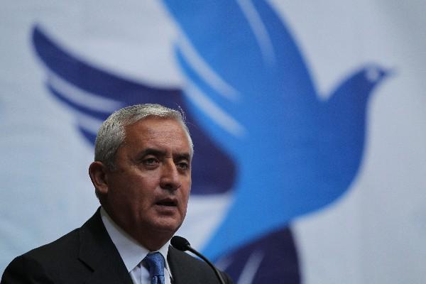 Presidente Otto Pérez Molina, durante su discurso por la conmemoración de la firma de la paz.