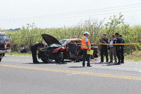 percance vial ocurrido en el km 68 de la ruta al suroccidente
