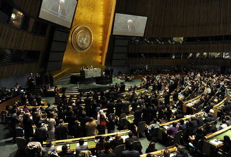 La Asamblea General de la ONU, en Nueva York aprobó a Palestina como Estado observador.