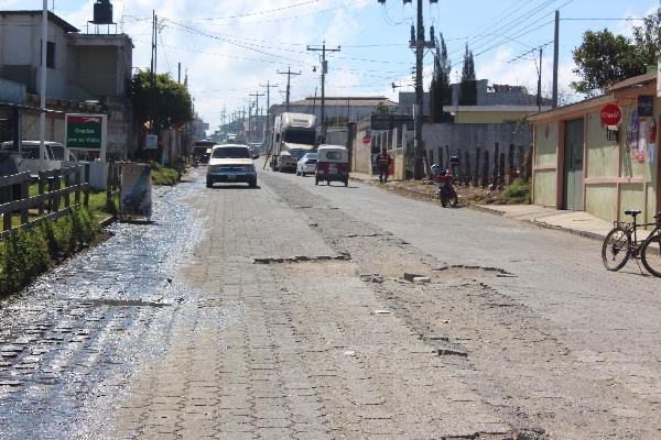 Estado en que se encuentra la avenida  La Reforma, Patzicía,  Chimaltenango.