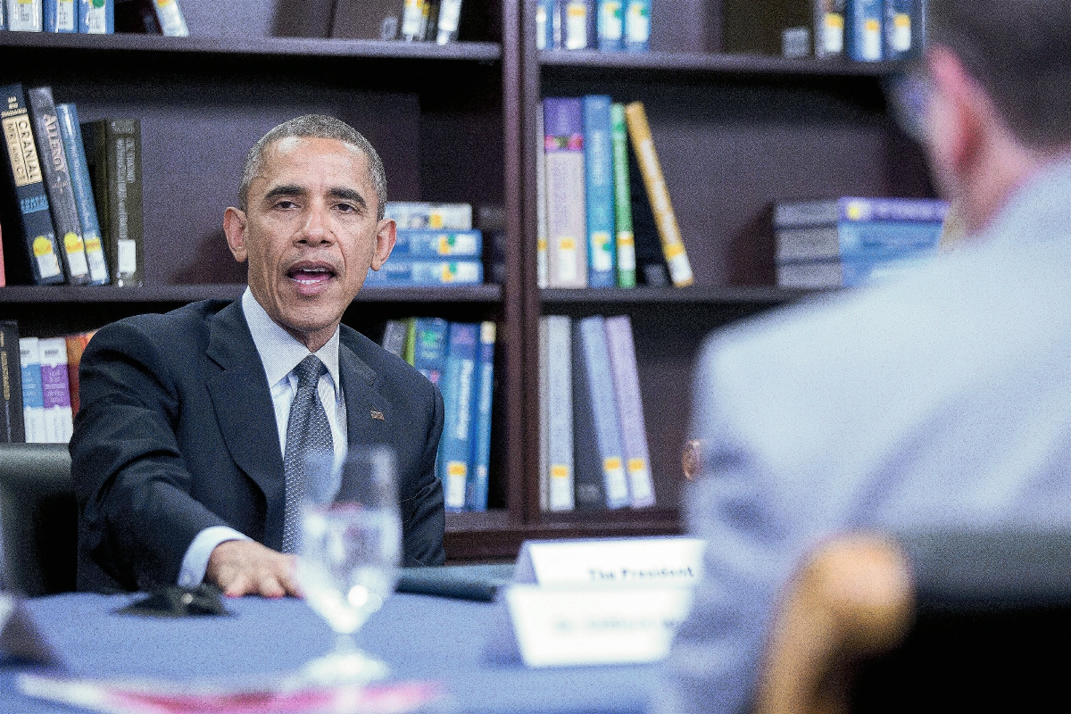 El presidente estadounidense, Barack Obama, habala sobre la postura hacia Cuba y Venezuela. (Foto Prensa Libre:EFE)