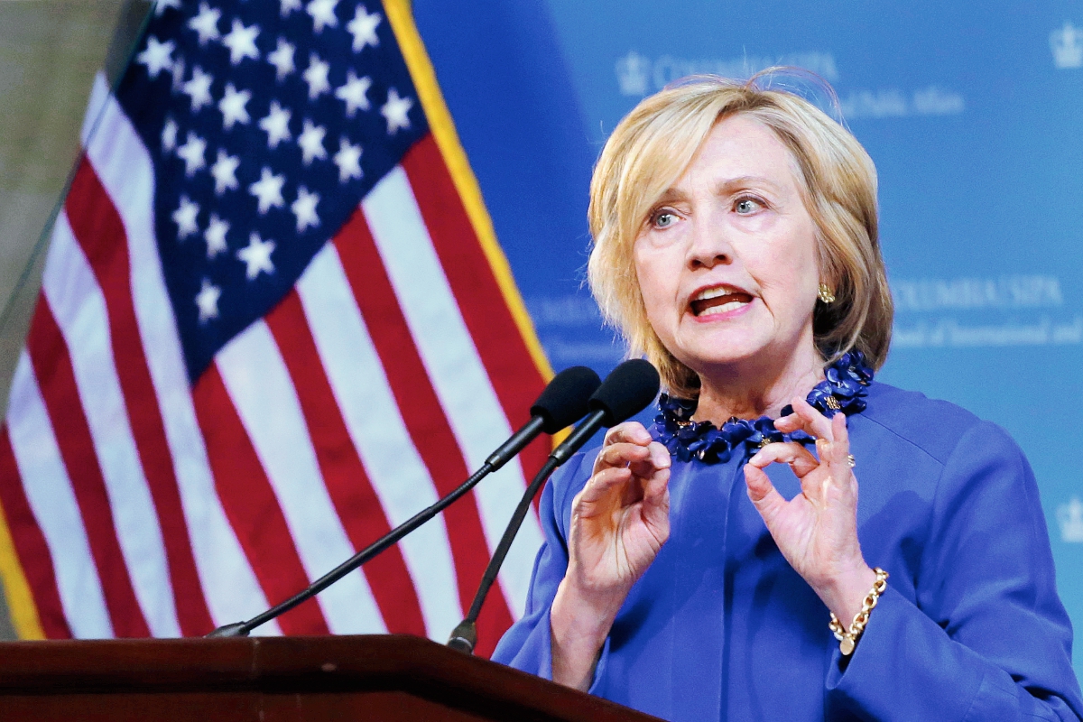Hillary Clinton, aspirante demócrata a la Presidencia de EE. UU. de 2016, (Foto prensa Libre:AP)