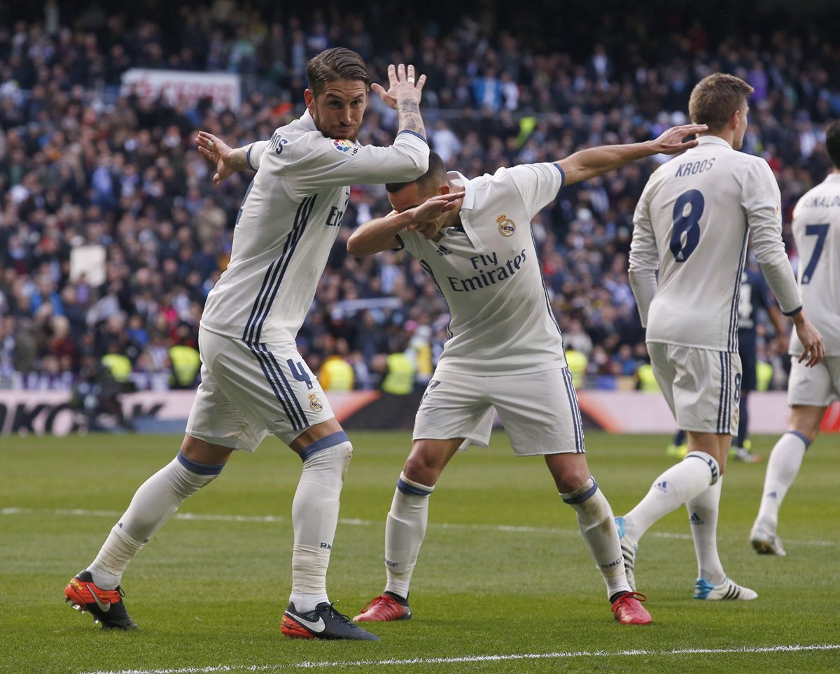 El Real Madrid no convenció pero se reencontró con el triunfo gracias a una buena actuación de Ramos. (Foto Prensa Libre: AFP)