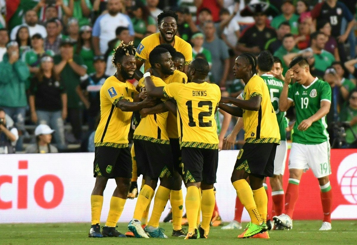 Con un gol en los últimos minutos del partido Jamaica consiguió el pase a la final de la Copa Oro 2017. (Foto Prensa Libre: AFP)