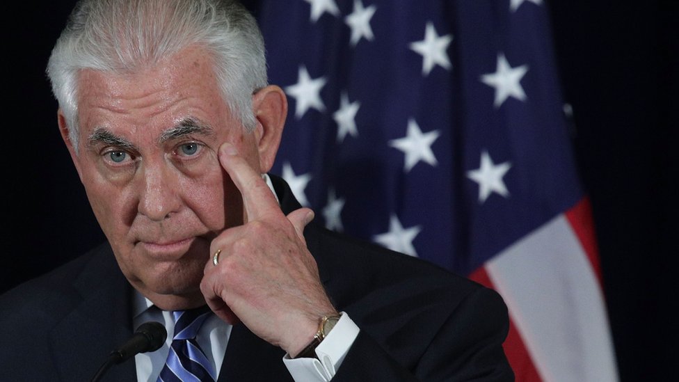 Rex Tillerson, secretario de Estado, ofreció en Texas una conferencia sobre la política estadounidense en América Latina. (Foto Prensa Libre: AFP)