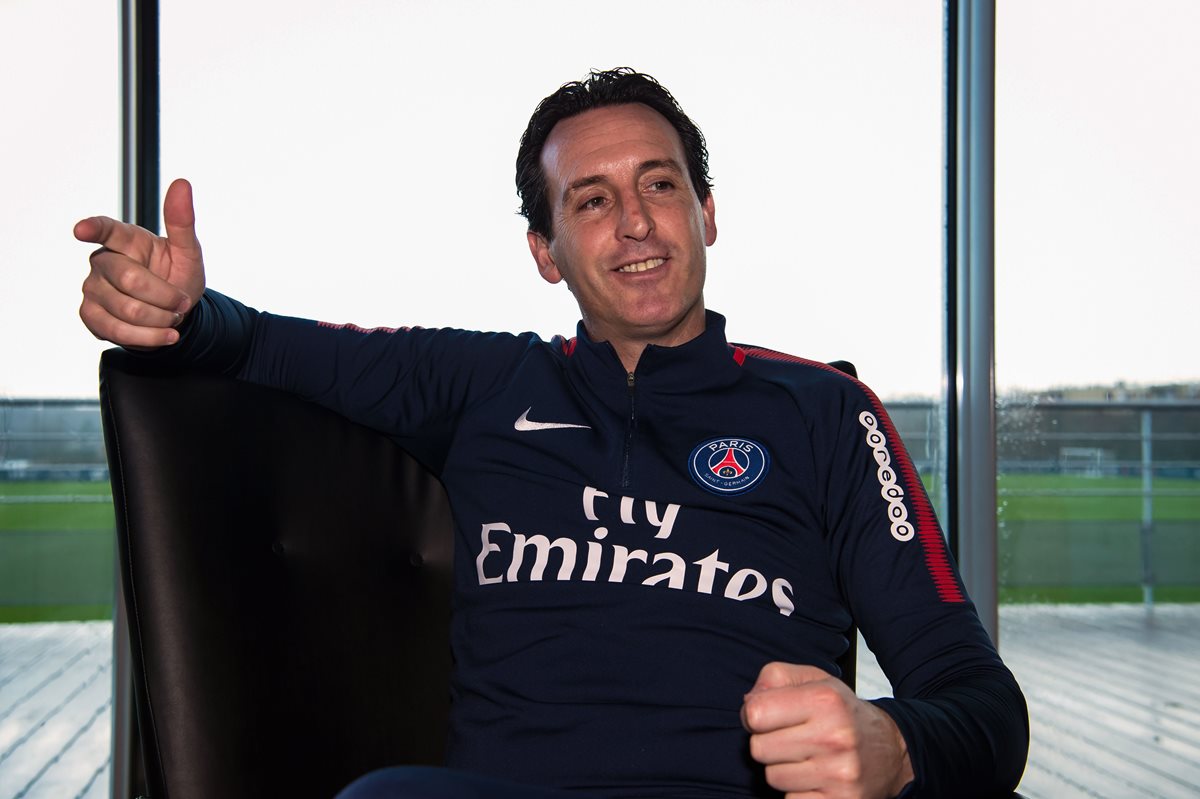 El técnico del PSG Unai Emery conversó acerca del momento que vive su plantel. (Foto Prensa Libre: AFP)
