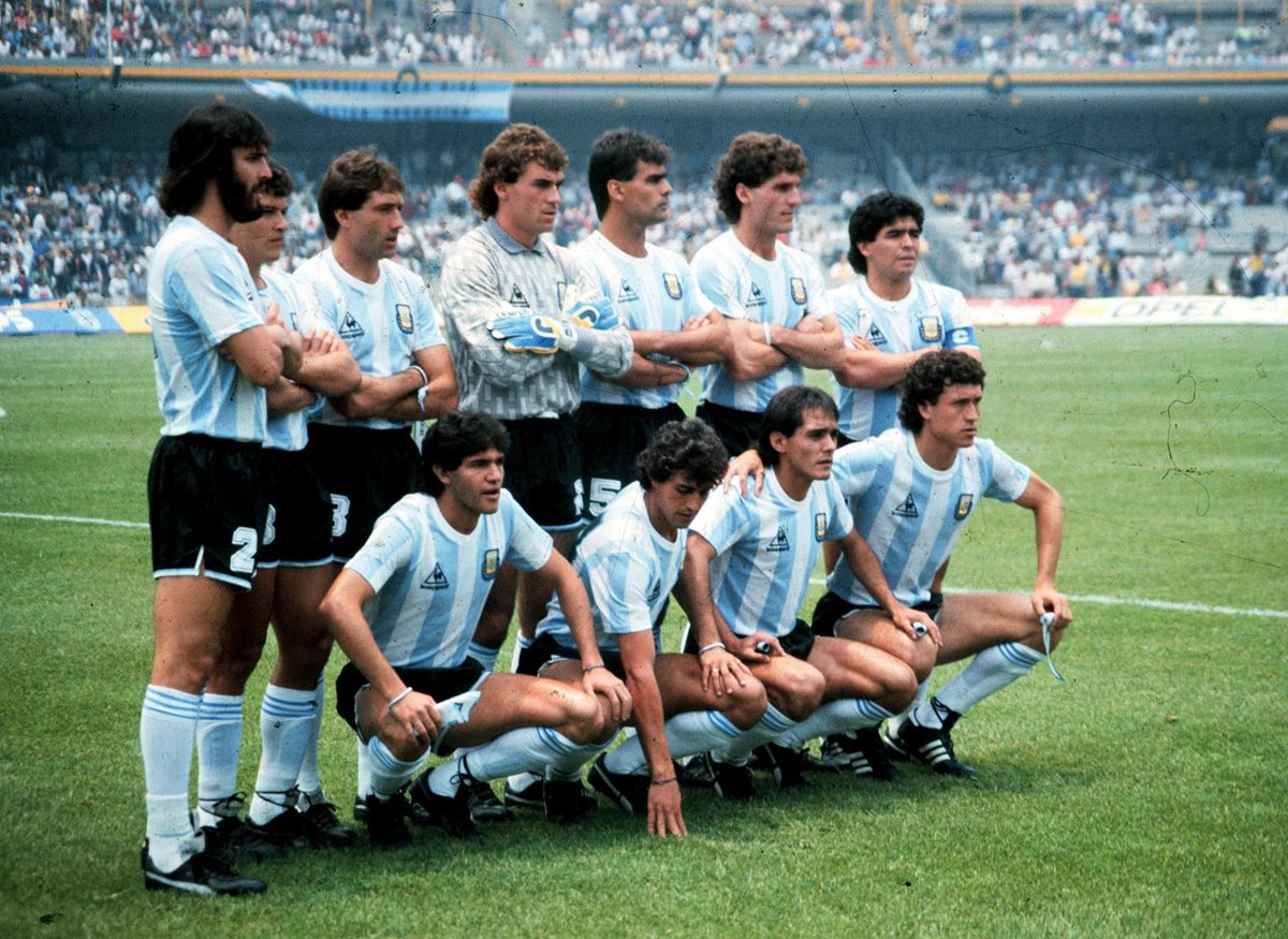 Esta es la selección campeona del mundo en México 86. (Foto Prensa Libre: Hemeroteca PL)