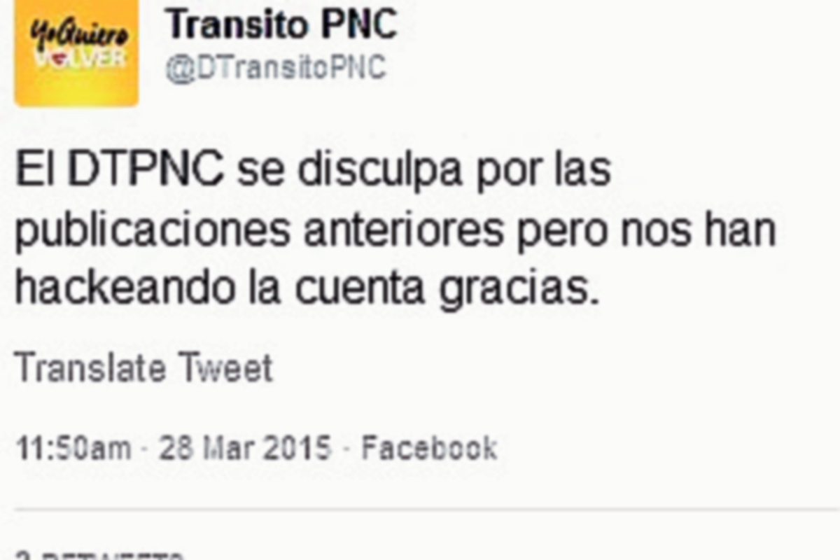 El Departamento de Tránsito descartó que se tratara de un ataque particular a la institución.