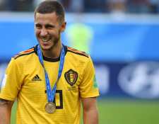Eden Hazard jugó un Mundial excepcional aunque le quedó el sabor agridulce de no consagrarse campeón con Bélgica. (Foto Prensa Libre: AFP)