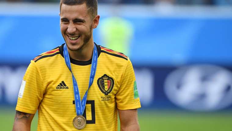Eden Hazard jugó un Mundial excepcional aunque le quedó el sabor agridulce de no consagrarse campeón con Bélgica. (Foto Prensa Libre: AFP)