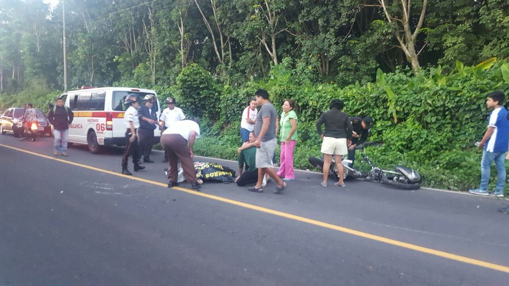 Lugar donde murió Marvin Puac, en la ruta hacia San Francisco Zapotitlán. (Foto Prensa Libre: Melvin Popá).