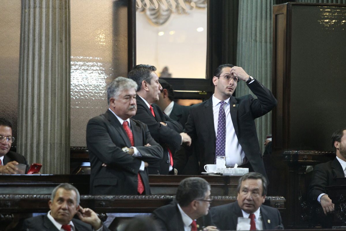 Diputados del partido Líder decidieron no conocer las reformas a la Ley del MP. (Foto Prensa Libre: Esbin García)