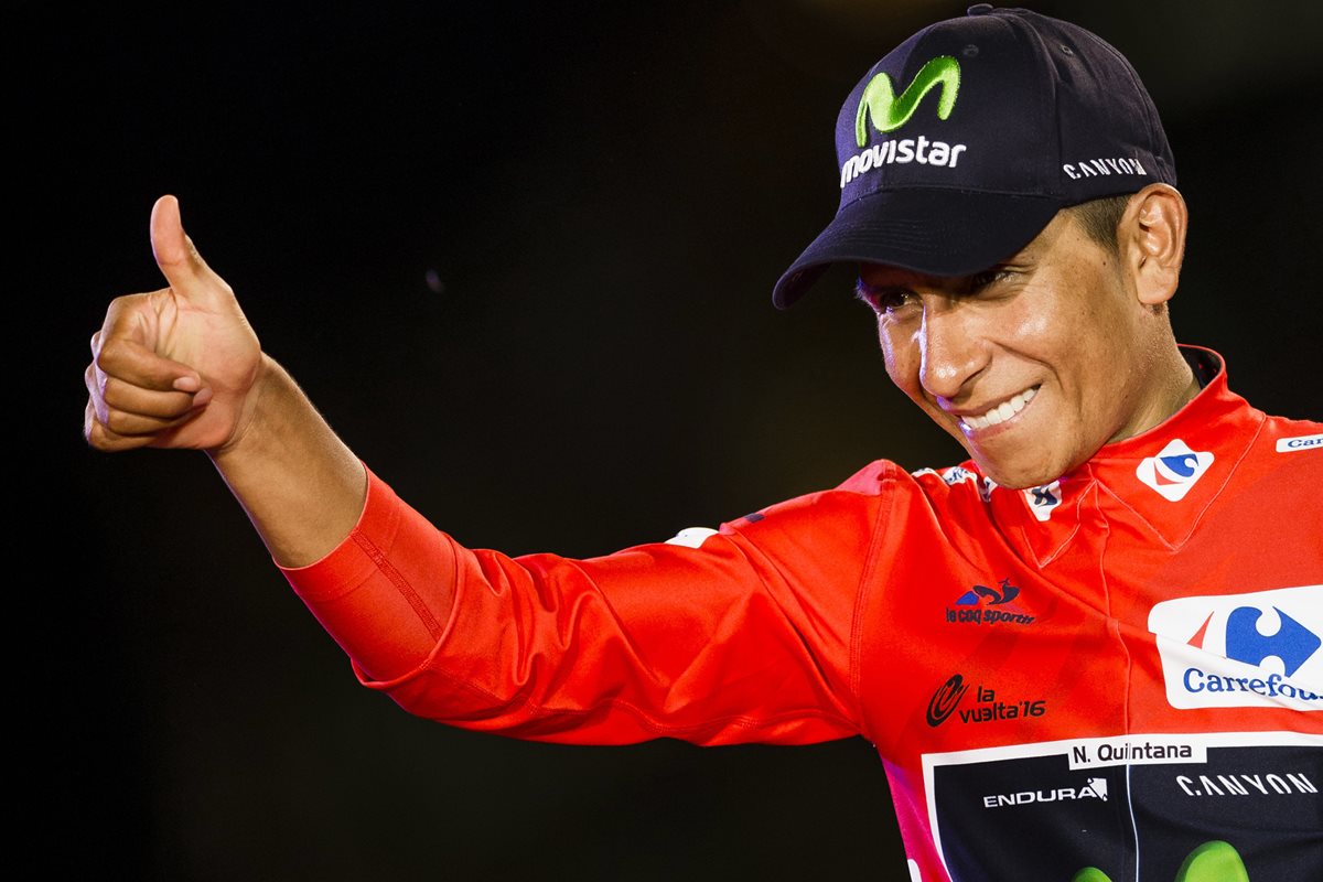 Nairo Quintana brilló en la Vuelta a España. (Foto Prensa Libre: AP)
