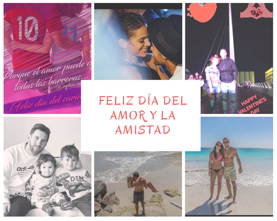 El amor se hace presente en cualquier momento y lugar, así lo demostraron los futbolistas y clubes. (Foto Prensa Libre: Redes Sociales)