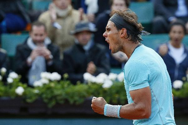 Rafael Nadal festeja tras vencer a Andy Murray. (Foto Prensa Libre: AFP)
