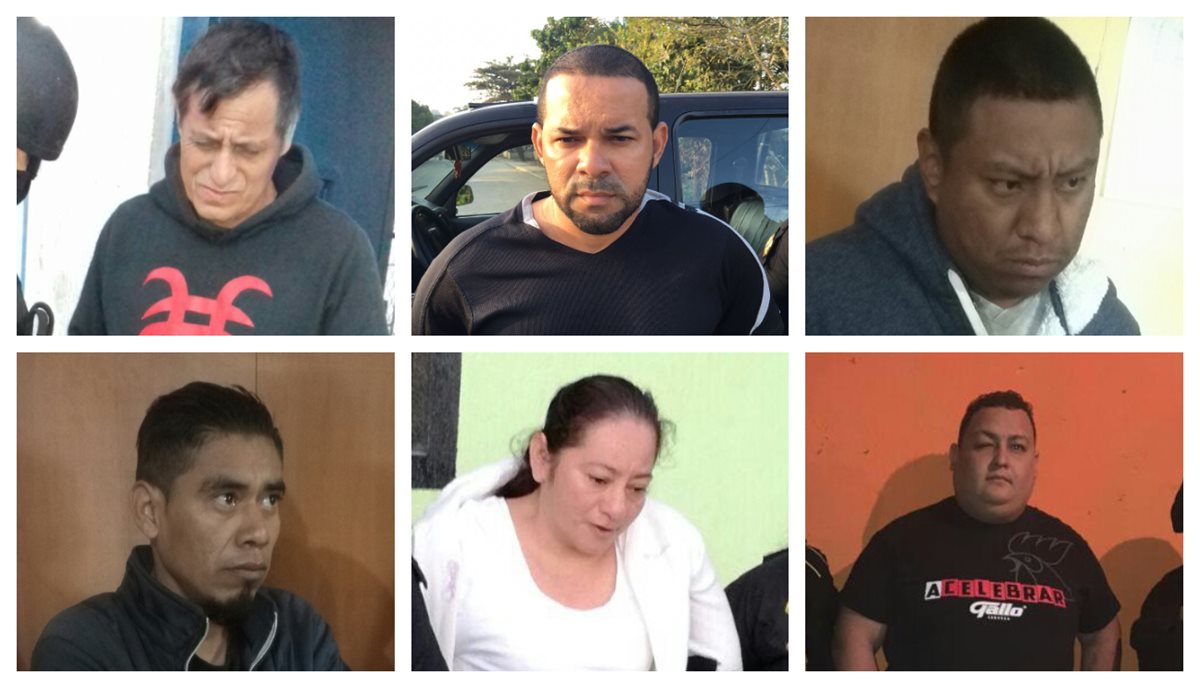 Rigoberto Morales, alias Rigorrico –arriba a la izquierda– era el líder de una banda de secuestradores, cuyos integrantes fueron aprehendidos este viernes. (Foto Prensa Libre: PNC)