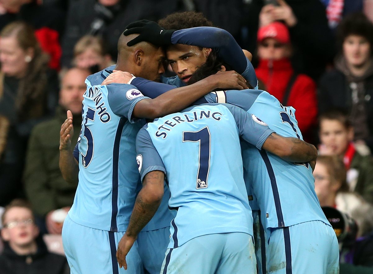 El Manchester City logró un triunfo de suma importancia contra el Sunderland. (Foto Prensa Libre: EFE)