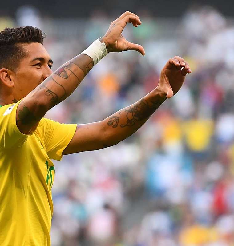 Firmino sentencio la serie en favor de Brasil en los últimos minutos del encuentro. (Foto Prensa Libre: AFP)