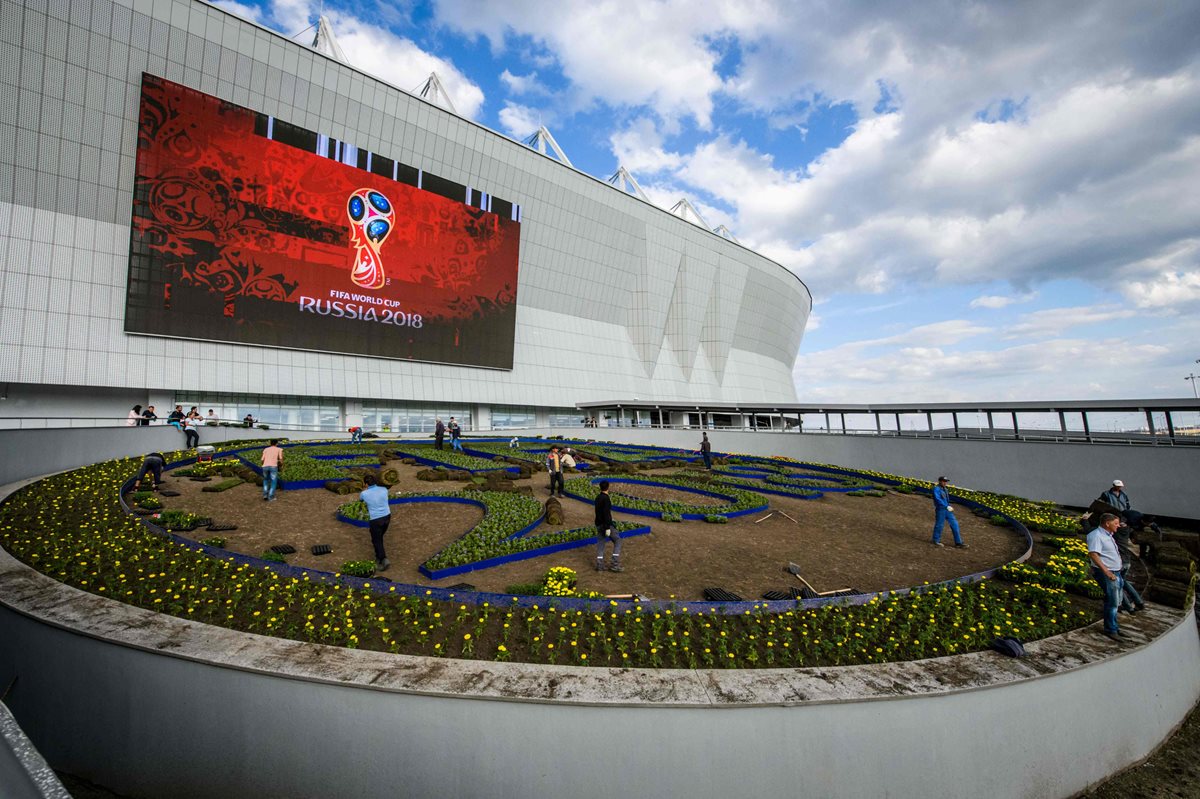 La Arena Rostov se encuentra lista para el inicio de la Copa del Mundo de Rusia 2018. (Foto Prensa Libre: AFP)
