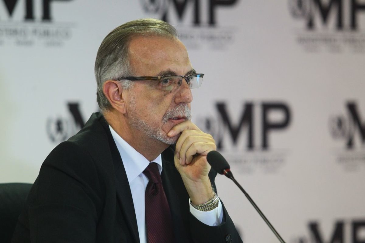 Iván Velásquez durante la conferencia de este jueves en el MP. (Foto Prensa Libre: Álvaro Interiano).