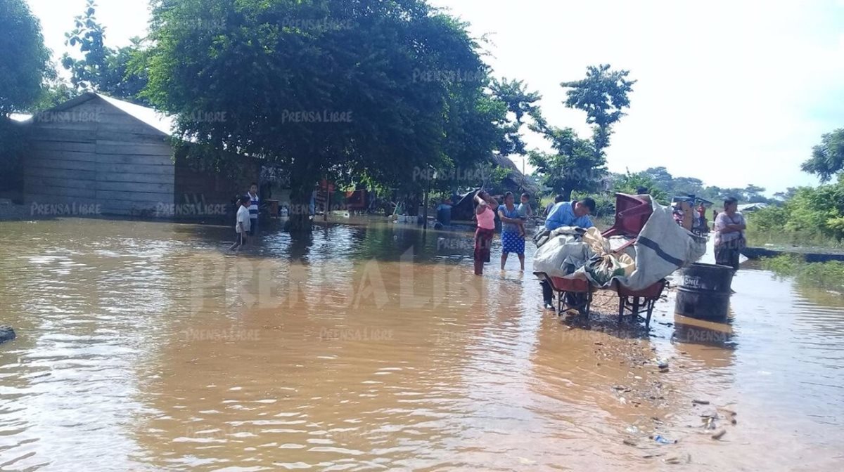 Dentro de las comunidades del municipio de Las Cruces en Petén también fueron dañadas áreas de cultivo. (Foto, Prensa Libre: Rigoberto Escobar).