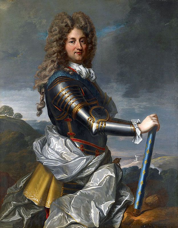 Philippe II, duque de Orleans, sería más tarde regente de Francia. (Retrato hecho por Jean Baptiste Santerre).