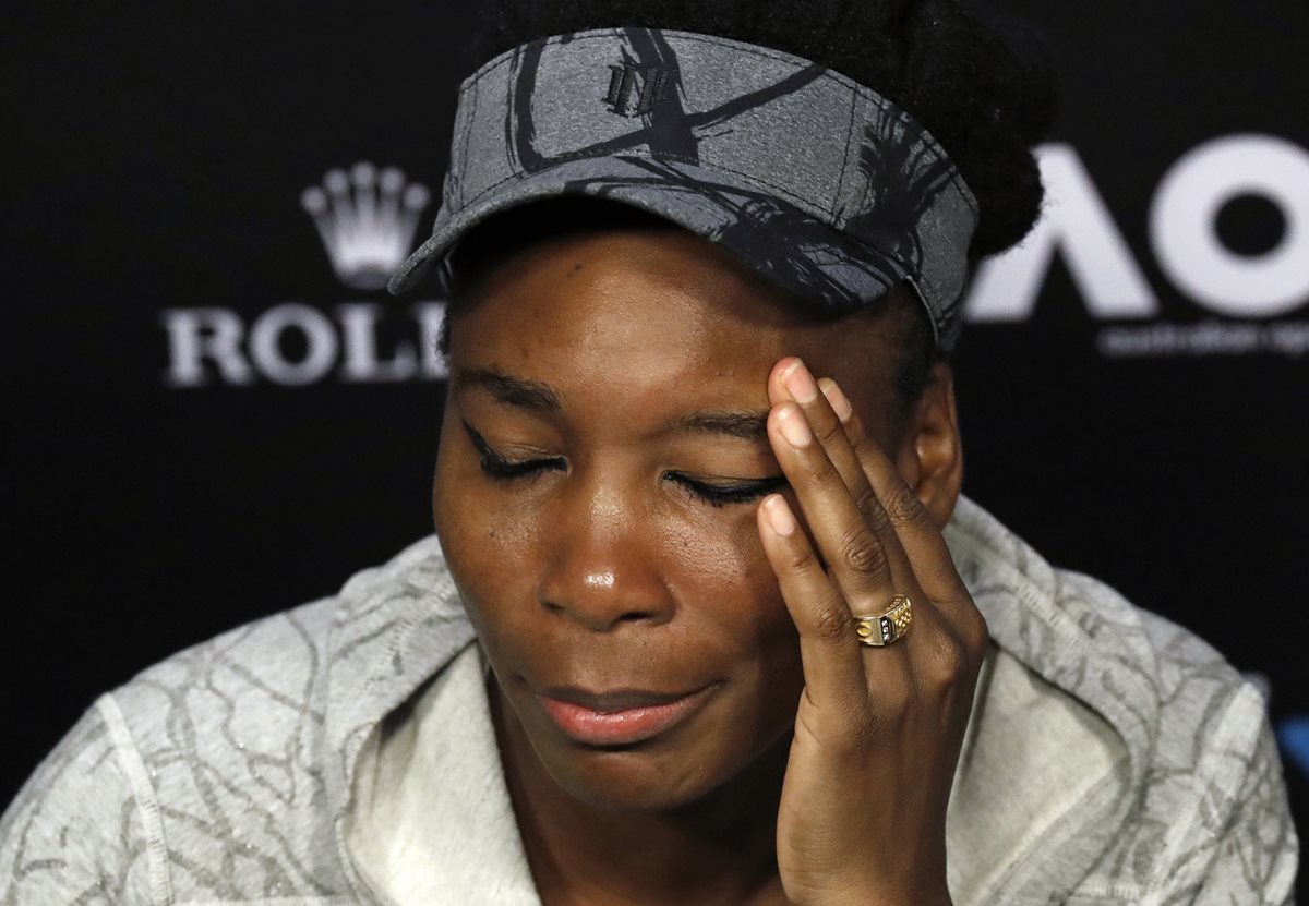 Venus Williams deberá responder a las autoridades por el accidente de tránsito en que se vio envuelta. (Foto Prensa Libre: AP)