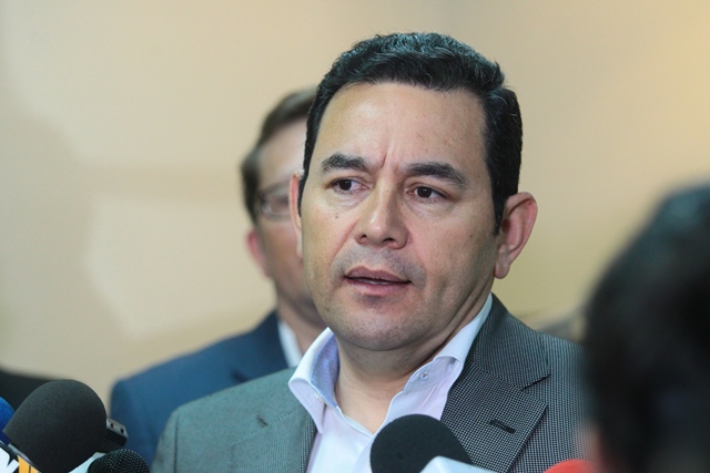 Jimmy Morales espera contar con el apoyo del Congreso de la República. (Foto Prensa Libre: Hemeroteca PL)