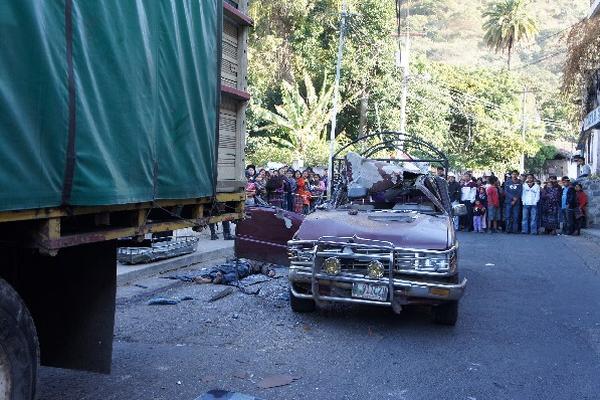 Escena  del accidente en  que   murió Bocel.