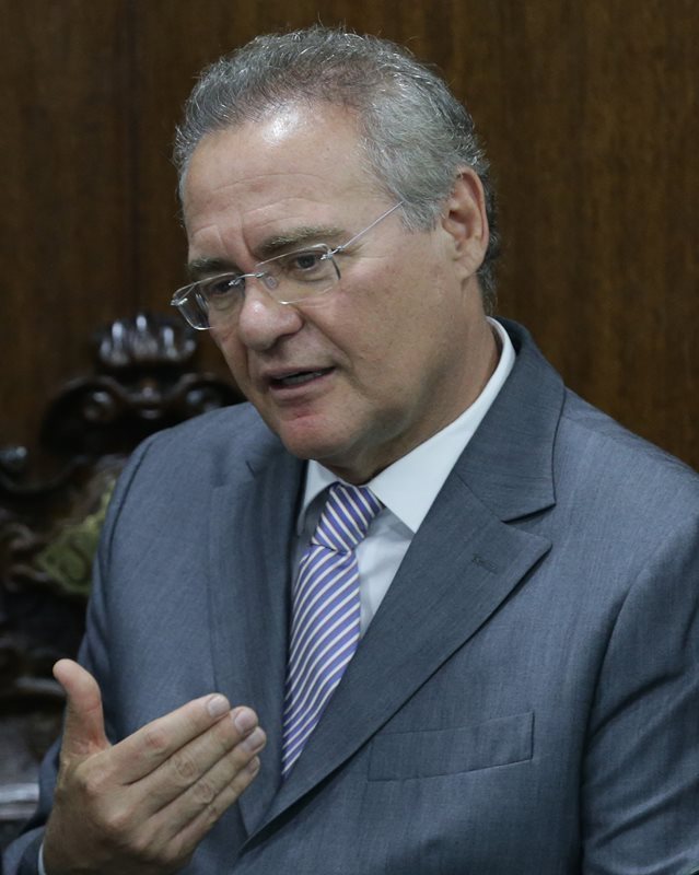 El presidente del Senado brasileño, Renan Calheiros, está envuelto en un escándalo por un audio filtrado. (Foto Prensa Libre: AP).