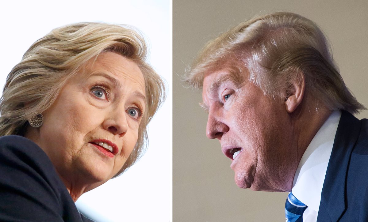 Clinton y Trump son los favoritos en Nueva York, según sondeos. (Foto Prensa Libre: AFP)