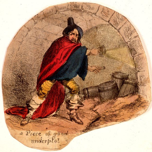 Fawkes se encargaba de llevar la pólvora y lo necesario para encenderla a la bóveda. HULTON ARCHIVE