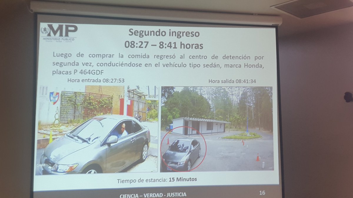 El abogado ingresó cinco veces en este automóvil el día de la fuga. (foto Prensa Libre:MP)