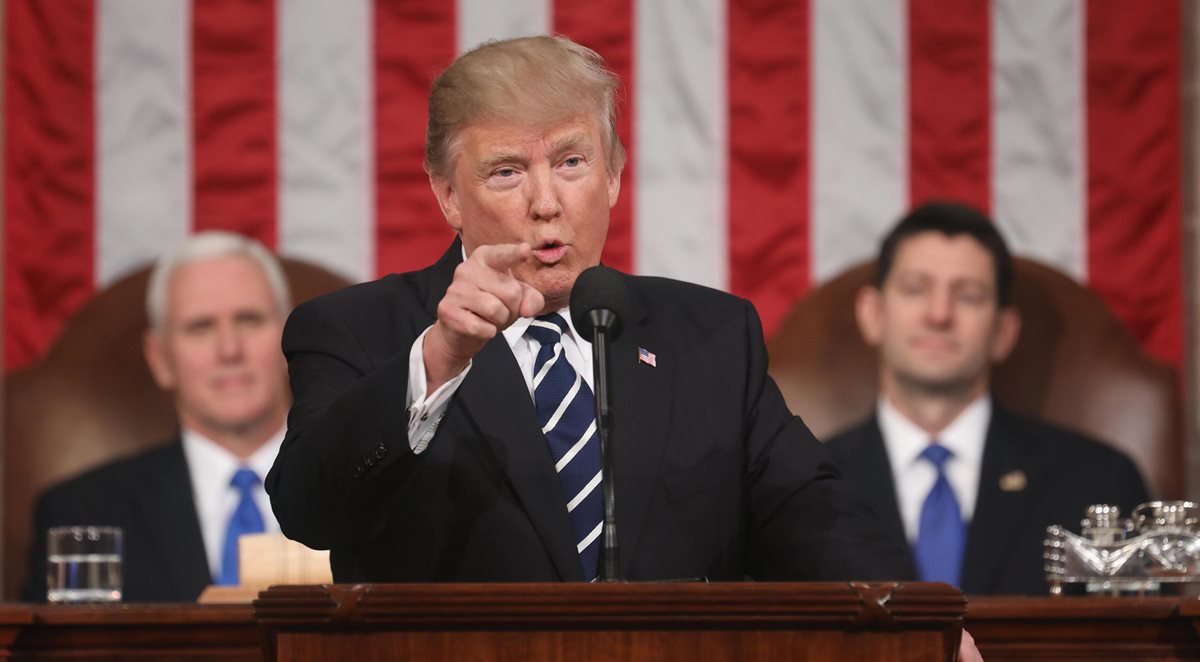 Trump ofrece su primer discurso en una sesión conjunta del Congreso de EE.UU. (EFE).